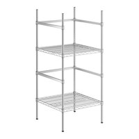 Regency 8-Jug Chrome 5 Gallon Water Jug Rack - 24" x 24" x 54" - 2 Shelves