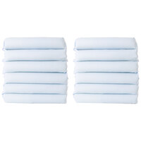 Foundations CS-TS-BL-12 CozyFit 20" x 40" Blue Cotton Blend Sheet Set for Toddler Cots - 12/Pack