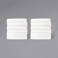 Foundations CS-TS-WH-12 CozyFit 20" x 40" White Cotton Blend Sheet Set for Toddler Cots - 12/Pack