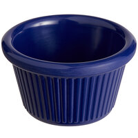 Acopa 1.5 oz. Blue Fluted Melamine Ramekin - 12/Case