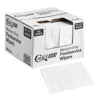 Choice 13 1/2" x 21" White Medium-Duty Foodservice Wiper - 150/Case