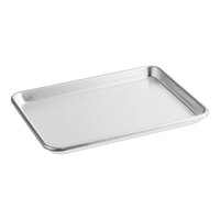 Baker's Lane Heavy-Duty Quarter Size 16 Gauge 9" x 13" Open Bead Rim Aluminum Bun / Sheet Pan