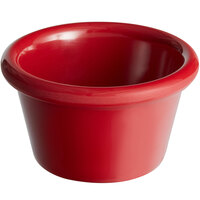 Acopa 1.5 oz. Red Smooth Melamine Ramekin - 12/Case