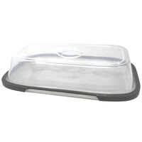 GET LID-CS117-CL Rectangular Clear Polypropylene Plate Cover for 12" x 7 1/2" Platters - 24/Case