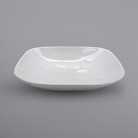 GET SB-48-AM-W Arctic Mill 1.5 Qt. White Glazed Irregular Melamine Square Bowl - 12/Case