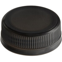 Black Unlined Tamper-Evident Cap for Juice Bottles - 100/Pack