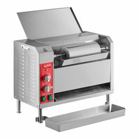 Avantco BT18HXL Vertical Contact Conveyor Bun Toaster with Extended Length Feed Tray - 208/240V, 2400-3200W