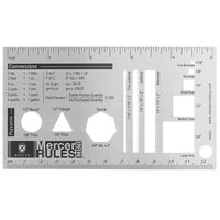 Mercer Culinary M33243 Mercer Rules Mini™ Reference Tool - 5 1/4" x 3"