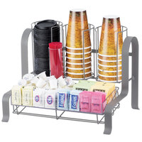 Cal-Mil 1594-74 Soho Silver Condiment Organizer - 15 3/4" x 11 3/4" x 12"