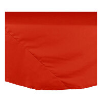 Intedge 90" Round Orange Seamed 65/35 Poly/Cotton Blend Hemmed Cloth Table Cover