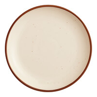 Acopa Keystone 8 1/2" Vanilla Bean Stoneware Coupe Plate - Sample