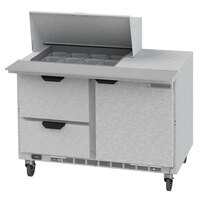 Beverage-Air SPED48HC-12M-2 48" 1 Door 2 Drawer Mega Top Refrigerated Sandwich Prep Table