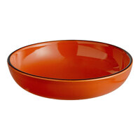 Acopa Keystone 8" Sedona Orange Porcelain Coupe Low Bowl - Sample