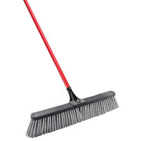 Libman 879 24" Rough Surface Push Broom with 60" Handle - 4/Pack