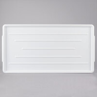 Winholt Sani-Platter 12" x 24" x 3/4" White Polystyrene Display Tray WHP-1224