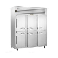 Traulsen RLT332NUT-HHS Stainless Steel 69.5 Cu. Ft. Three-Section Solid Half Door Narrow Reach-In Freezer - Specification Line