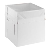 Enjay B-FB10 10" x 10" x 12" Flexbox White Adjustable Cake / Bakery Box - 25/Case