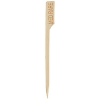 EcoChoice Compostable 3 1/2" Bamboo "Medium Rare" Meat Marker - 1,000/Case