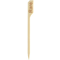 EcoChoice Compostable 3 1/2" Bamboo "Rare" Meat Marker - 1,000/Case