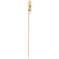 EcoChoice Compostable 6" Bamboo "Rare" Meat Marker - 1,000/Case