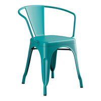 Lancaster Table & Seating Alloy Series Teal Topaz Outdoor Arm Chair