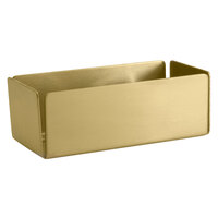 Front of the House TSH001GOS93 4 3/4" x 2 1/4" Matte Brass Brushed Stainless Steel Rectangular Sugar Caddy / Holder - 12/Case