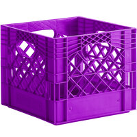 Violet 16 Qt. Square Milk Crate - 13" x 13" x 11"