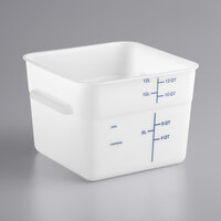 Carlisle 12 Qt. White Square Polyethylene Food Storage Container