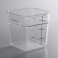 Carlisle 4 Qt. Clear Square Polycarbonate Food Storage Container