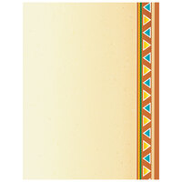 Choice 8 1/2" x 11" Menu Paper - Southwest Themed Fiesta Border Design Right Insert - 100/Pack