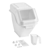 Baker's Lane 6.3 Gallon / 100 Cup Clip-In Shelf Ingredient Bin with Flip Lid, Label Sheet, and Scoop