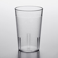 Choice 8 oz. Clear Plastic Pebbled Tumbler - 12/Pack