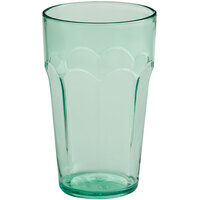 Choice 10 oz. Green Plastic Paneled Tumbler - 12/Pack