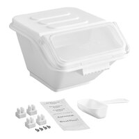 Baker's Lane 2.6 Gallon / 40 Cup Clip-In Shelf Ingredient Bin with Flip Lid, Label Sheet, and Scoop