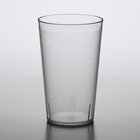 Choice 32 oz. Clear Plastic Pebbled Tumbler - 12/Pack