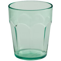 Choice 8 oz. Green Plastic Paneled Tumbler - 12/Pack