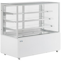 Avantco BC-60-SW 60" White Square Refrigerated Bakery Display Case with LED Lighting