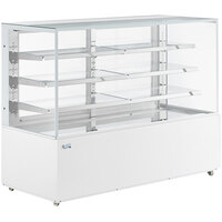 Avantco BCD-72-SW 72" White Square Dry Bakery Display Case