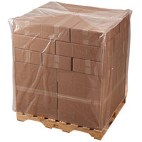 Lavex 54" x 44" x 72" 1.5 Mil Clear Gusseted Polyethylene Pallet Cover on a Roll - 75/Roll