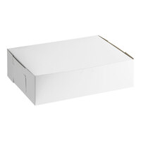 14" x 10" x 4" White Customizable Cake / Bakery Box - 100/Bundle