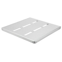 Chicago Metallic 46465 3-Strap Aluminized Steel Pullman Pan Non-Nesting Drop Cover - 17 3/8" X 16 3/8" X 1"