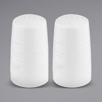 Tablecraft 10413 Pulito 1.25 oz. White Melamine Salt and Pepper Shaker Set