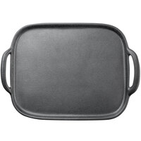 Tablecraft 10331 Faux Cast Iron 14" x 10" Matte Black Melamine Tray