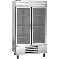 Beverage-Air RB35HC-1G 40" Vista Series Two Section Glass Door Reach-In Refrigerator