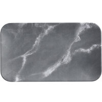 American Metalcraft MCP12GM Mix & Matte 12" x 7" Grey Marble Rectangular Melamine Platter