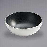 American Metalcraft LFTBB9 Lift 68 oz. Speckled Black and White Slanted Melamine Bowl