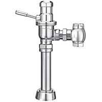 Sloan 3950102 DOLPHIN Chrome Single Flush Exposed Manual Water Closet Flushometer with Top Spud Fixture Connection and Ground Joint Control Stop - 1.6 GPF