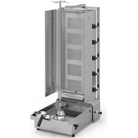 Inoksan PDG115M-LP Natural Gas / Field Convertible Gyro Machine / 5 Double Vertical Broiler with Mesh Shield - 212 lb. Capacity