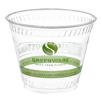 Fabri-Kal GC9 Greenware 9 oz. Compostable Printed Plastic Cold Cup - 1,000/Case