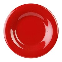 Thunder Group CR009PR 9 1/4" Pure Red Wide Rim Melamine Plate - 12/Pack